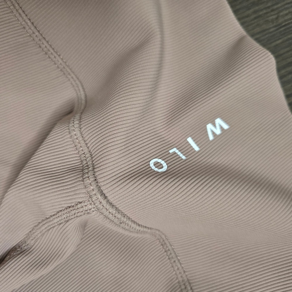 WILO Melbourne Ribbed Activewear Set Mauve Colorblock Sports Bra Leggings Small - Picture 10 of 16
